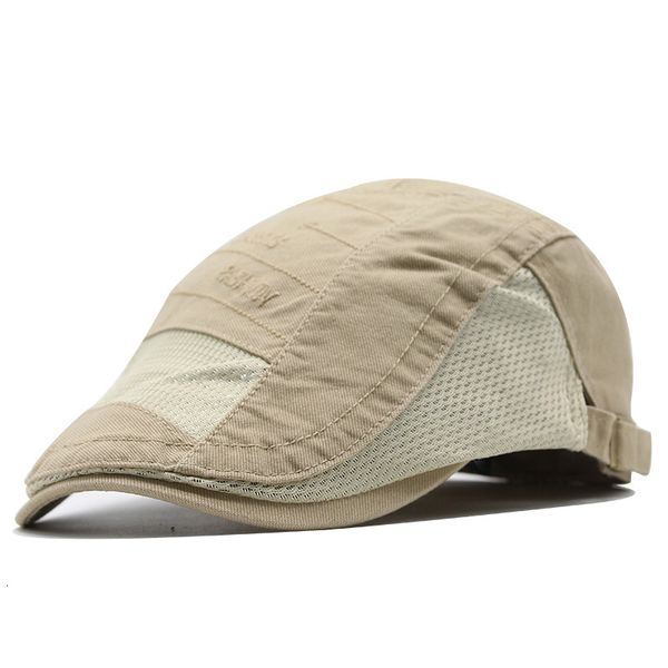 

hats & scarves sets cotton mesh sboy flat ivy cap for men women breathable golf driving beret vintage advanced peaked cabbie 011j, Blue;gray