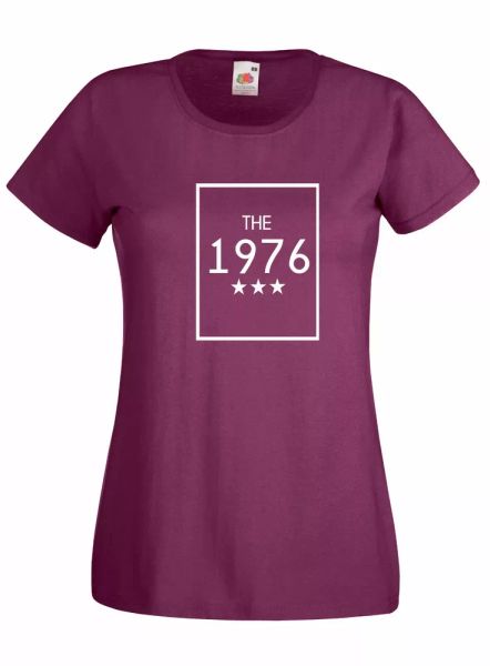 

t-shirt shirt women j2064 the 1976 born within mythical seventies birthday, White;black