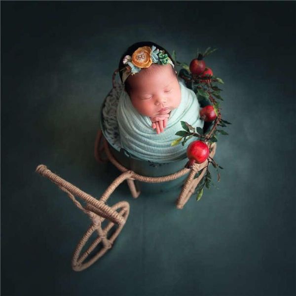 

born pography props baby po with bicycle manual twine original woven good mats