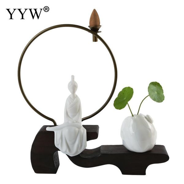 

fragrance lamps backflow incense burner ceramic villain creative hydroponic vase antique decoration succulent flower pot stick holder