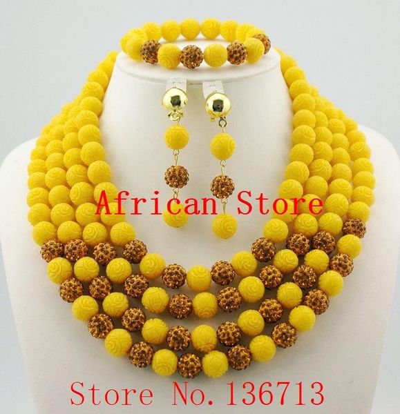 

earrings & necklace african costume jewelry set pink coral sets nigerian beads wedding r744, Silver