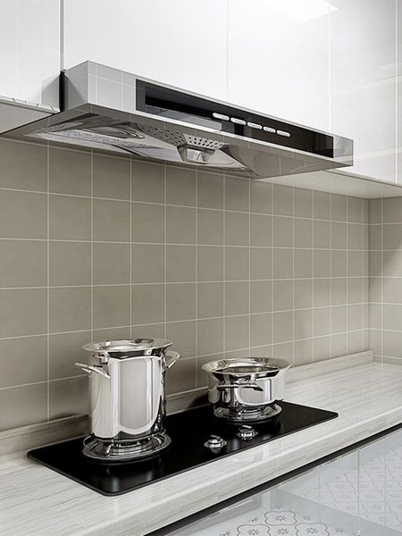 

strengthen and thicken frosted kitchen waterproof self-adhesive wallpaper bathroom tile sticker heat-resistant lattice wallpapers