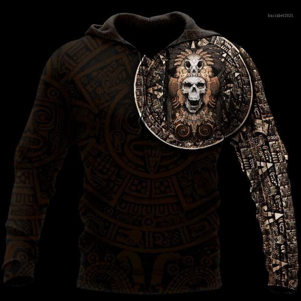 

men's hoodies & sweatshirts aztec mexico tattoo 3d jacket men/women harajuku hoodie casual streetwear sweatshirt pullover sudadera ho, Black