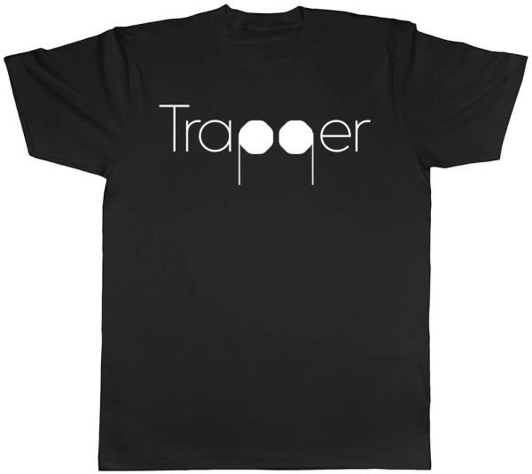 

trapper mens ladies womens t-shirt, White;black