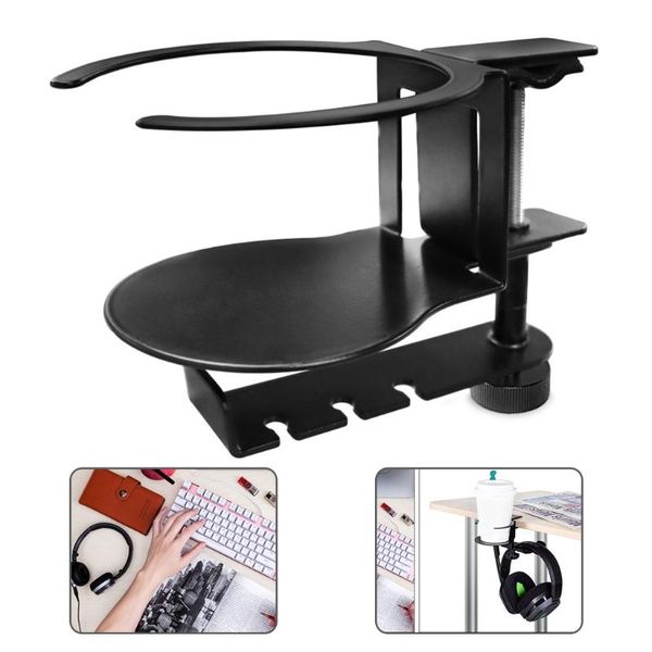 

hooks & rails 2 in 1 universal gaming headphone holder headset hook hanger mount under desk drink cup mug rack organizer au27 21 dropship