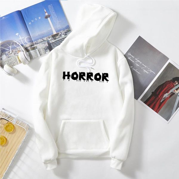 

letter winter hooded sweatshirt woman harajuku fashion women's pullover white oversized hoodie female clothes hoodies & sweatshirts, Black