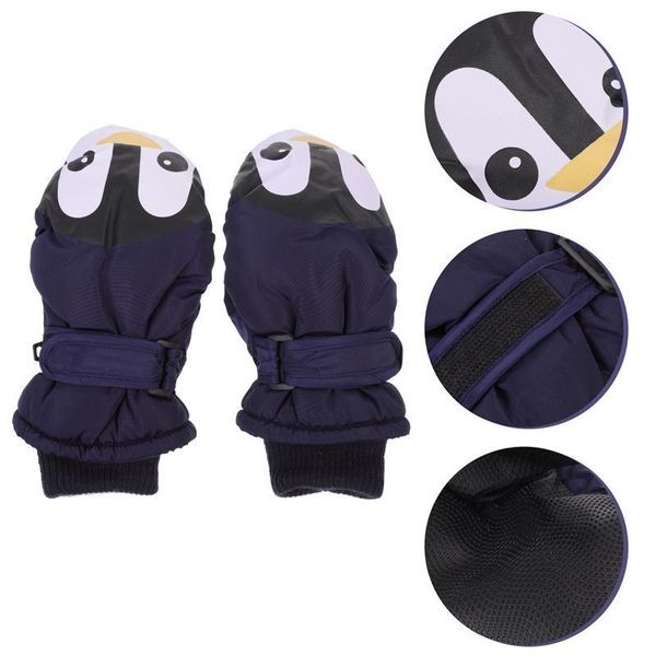 

hats, scarves & gloves sets 1 pair children's warm cartoon winter waterproof ski, Blue;gray