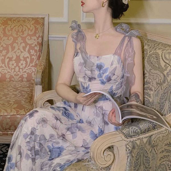 

casual dresses sweet french women fashion lace bandage elegant floral es famales design sleeveless midi strap korean style ue10, Black;gray