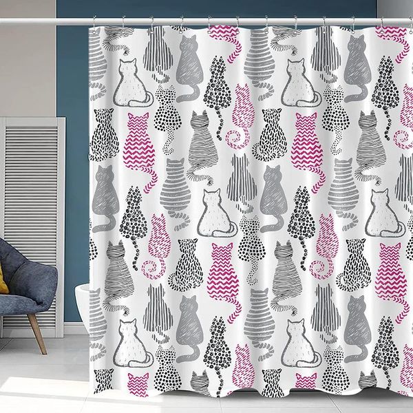 

shower curtains cartoons dinosaurs curtain colorful cute dino wildlife animals funny kids 12pack hooks waterproof fabric bathroom bathtub