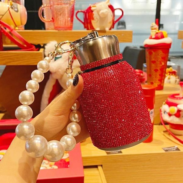 

water bottles rhinestone studded food grade rust-proof insulated tumbler for home