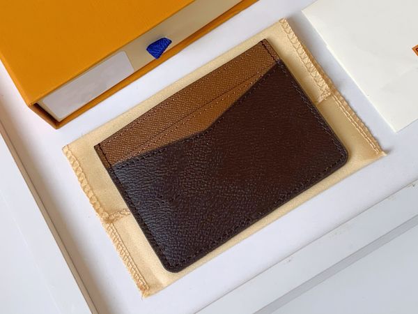 

neo card holder coated canvas m60166 designer fashion mens wallet 4 6 coin case pocket organizer pouch pochette cle double with dust bag and, Brown;gray