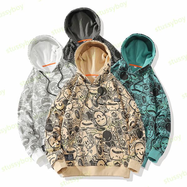 

designer men hip hop hoodies man printed long sleeve sweatshirt mens high fashion pullover size s-3xl, Black