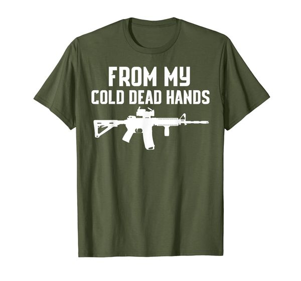 

from my cold dead hands ar-15 rifle red dot shirt, White;black