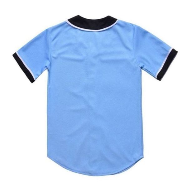 

baseball jersey men stripe short sleeve street shirts black white sport shirt yag910, Blue;black