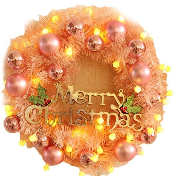 

decorative flowers & wreaths christmas garland 40cm glitter diy xmas trees ornament wedding decor hanging artificial flower
