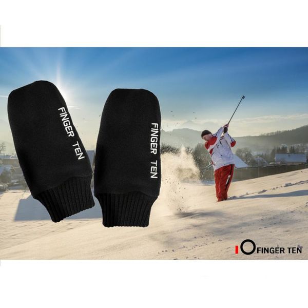

sports gloves mittens snow women men skiing camping climbing running valuables winter warm grip snowboard pair m l xl, Black