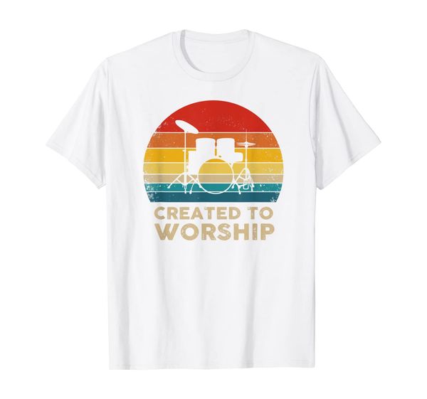 

retro christian drummer vintage t-shirt, White;black