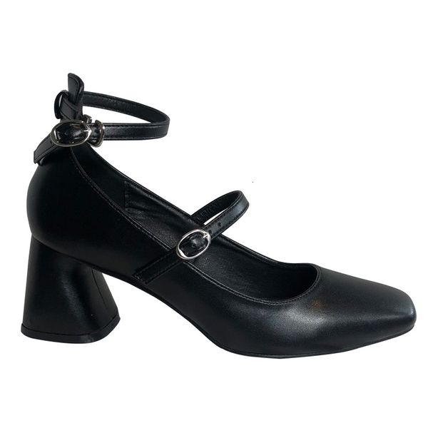 

dress shoes mary jane sapatos femininos plataforma, com fivela quadrada, Ãºnica, casual gshz, Black