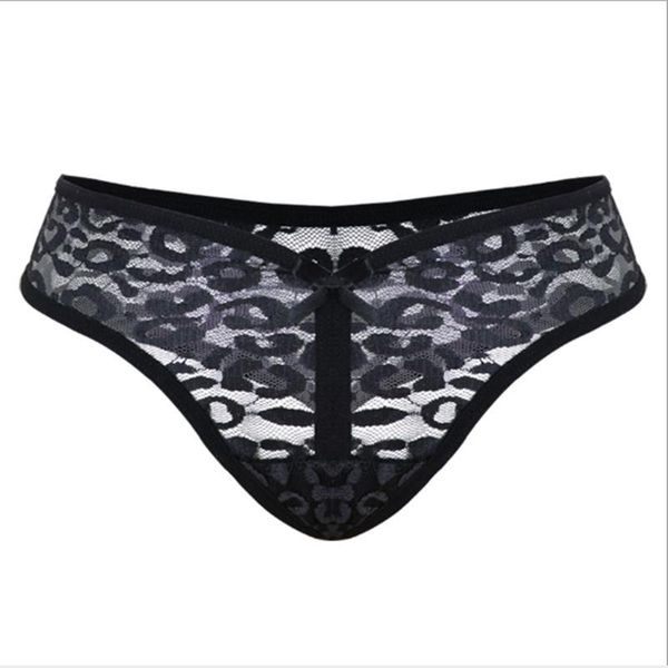 

women's panties women v front bow see through lace thongs lingerie g-string, Black;pink
