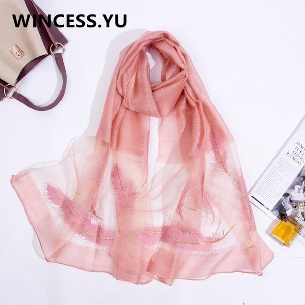 

scarves spring autumn winter silk for women fashion scarf embroidered shawl and wraps solid pashmina comfortable cape, Blue;gray