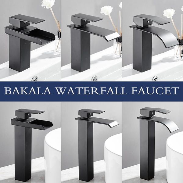 

wholesale and retail deck mount waterfall bathroom basin faucet vanity vessel sinks mixer tap cold water sink faucets