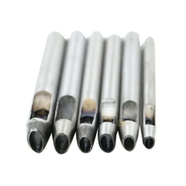 

bag parts & accessories punching leather hole punch oval steel craft hollow 1mm-25mm metal gaskets plastic rubber tools, Black