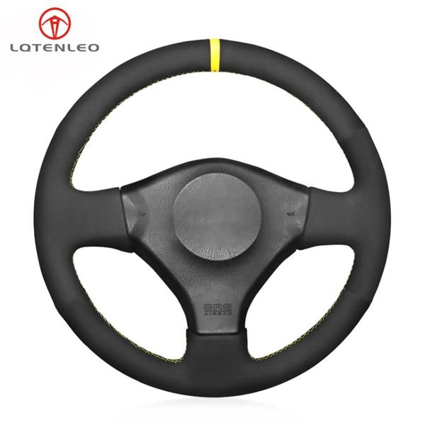 

steering wheel covers lqtenleo black suede hand-stitched car cover for skyline r34 gtr gt-r bnr34 1999 2000 2001 2002