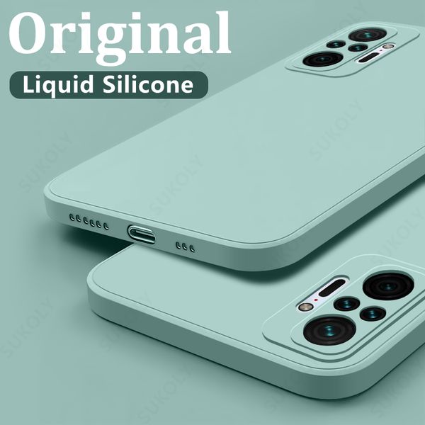 

lx brand square liquid silicone case for xiaomi mi 10t 11 lite 11t redmi note 10 5g 9 pro 9s 9t 10s poco f3 coque slim matte soft cover