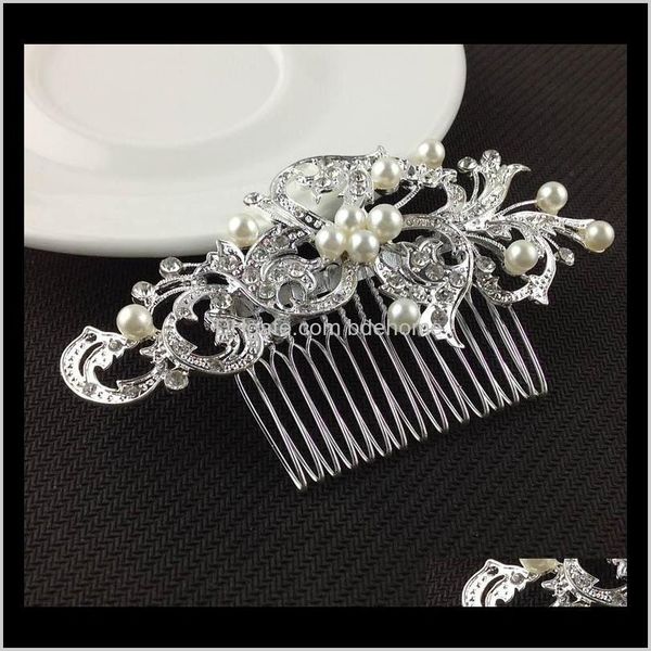 

clips & barrettes jewelry drop delivery 2021 stylish style high end hair comb wholesale custom product listing korean bride aessories 8jt4x, Golden;silver