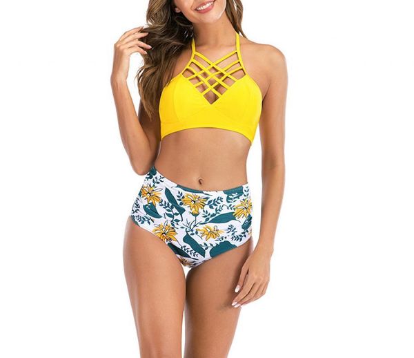 

2pcs women's swimming suit tankinis sets super swimsuit bandage see-through deep v neck swimwear bikini 2021 tie beachwear one-piece su