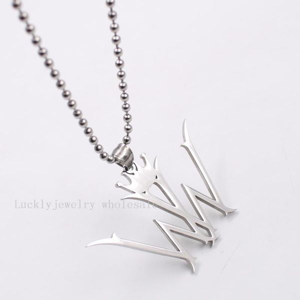 

pendant necklaces icp insane clown posse stainless steel charm twiztid necklace with 30 inch ball chain, Silver
