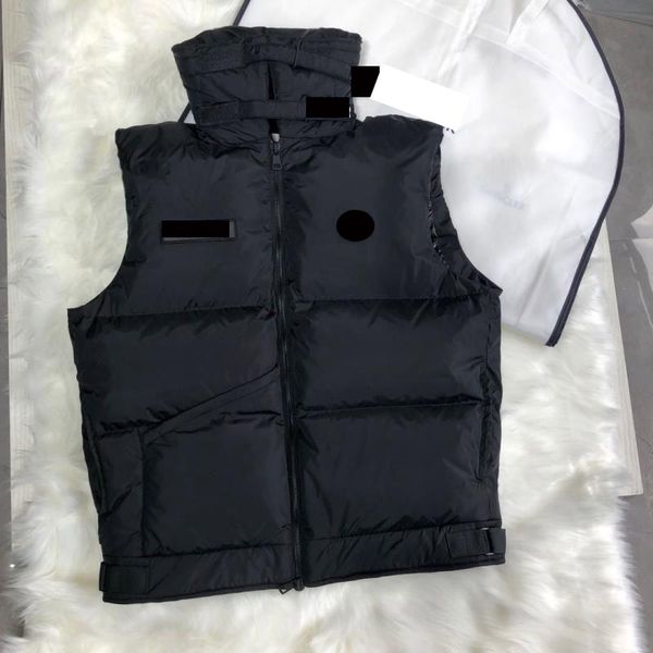 

monclair luxury french men's vest down jacket maya france brand designer pocket zipper turtleneck vests, Black;white