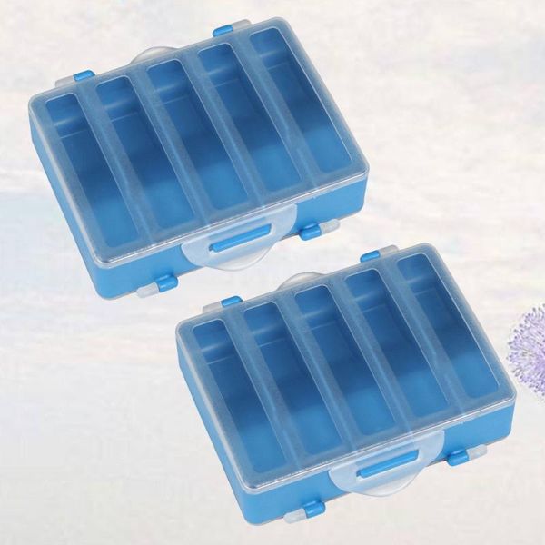 

fishing accessories 2pcs lures box double sides hook lure bait storage case tackle