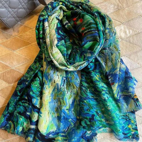 

scarves winter blue green pure cashmere wool pashmina shawls women brand warm long tippets springfall ladies scarf hijab, Blue;gray