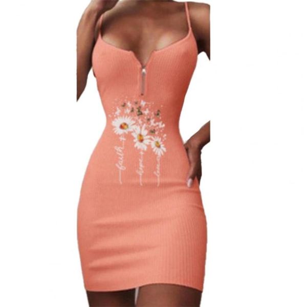 

casual dresses 2021 summer knitted mini dress women flower print halter bodycon sleeveless backless party club for dating, Black;gray