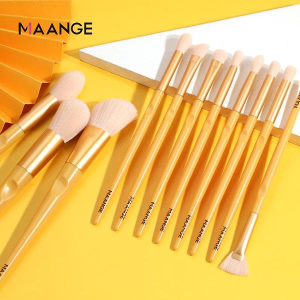 

makeup brushes maange 18 set face eye lip eyeshadow eyebrow comb eyelash spoolies foundation powder full of cosmetic tools