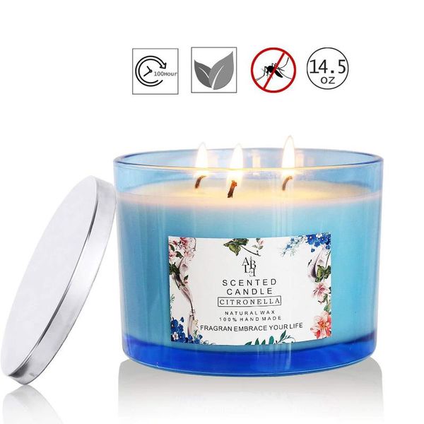 

candles citronella oild scented candle last up to 100 hours mosquito repellent smoke free