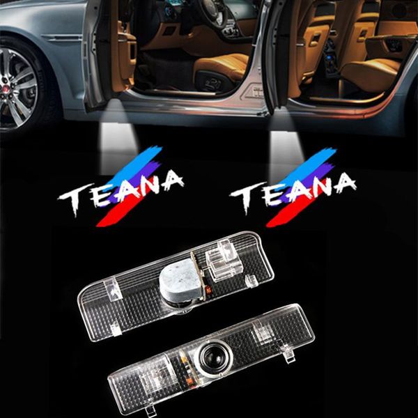 

emergency lights 2pcs led car door light for altima teana 2013-2021 logo laser projector floor warning courtesy lamp accessories