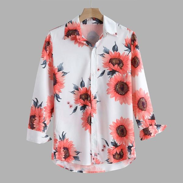 

male casual printing shirts comfortable breathable men's long sleeve 1pc chemise homme camisas para hombre koszule, White;black