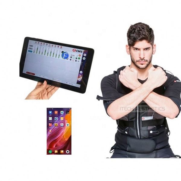 

gym center body sculpting electrical muscle stimulator wireless ems device with power box suit underwear set android software account