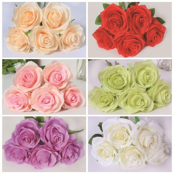 

decorative flowers & wreaths a bunch silk peony artifical bouquet diy party garden indoor plants for home decor fake wedding decoration