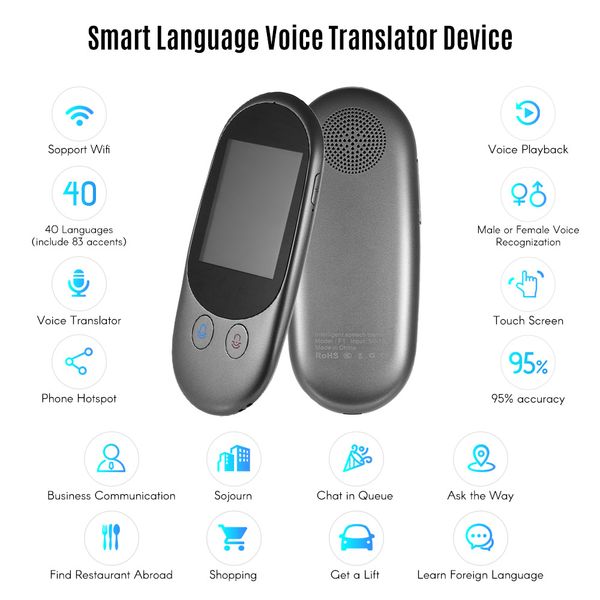 

f1a smart instant voice offline translator real time multi-languages 1gb+4gb translation tool portablehello