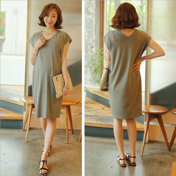 

maternity dresses 2021 arrive woman pregnant casual large size md-00059, White