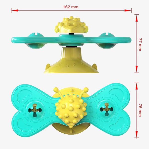

pet products butterfly turn windmill cat spin toy teaser toys