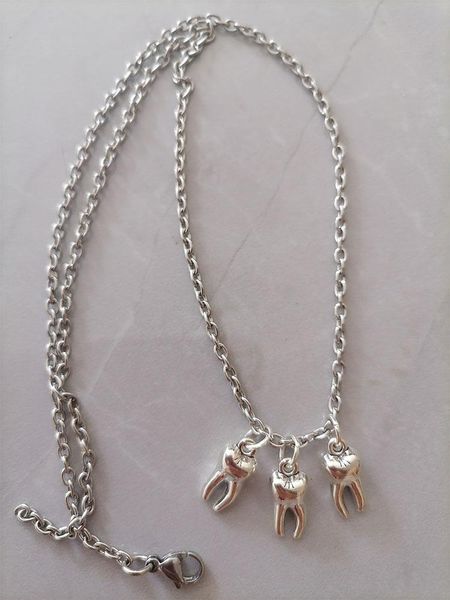 

pendant necklaces goth vintage fashion antique silver color tooth necklace fairy grunge jewelry for egirl women aesthetic jewlery