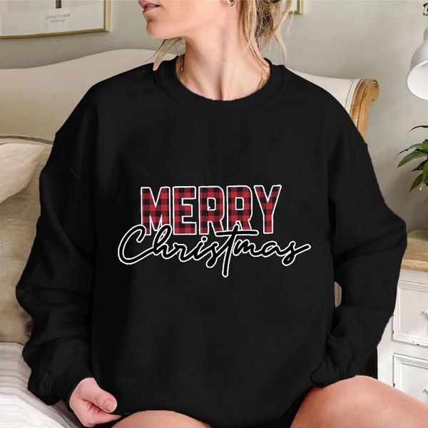 

women's hoodies & sweatshirts fashion women christmas oversize shirt long sleeve tree plus size blouse great for casual hoodie, Black