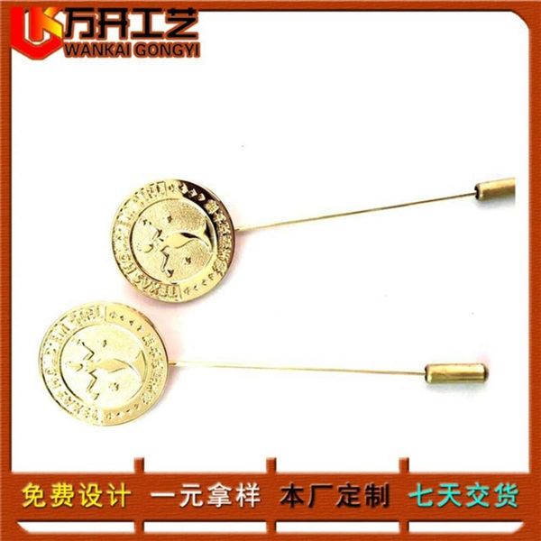 

pin type brooch european long pin brooch shenzhen sample, Gray