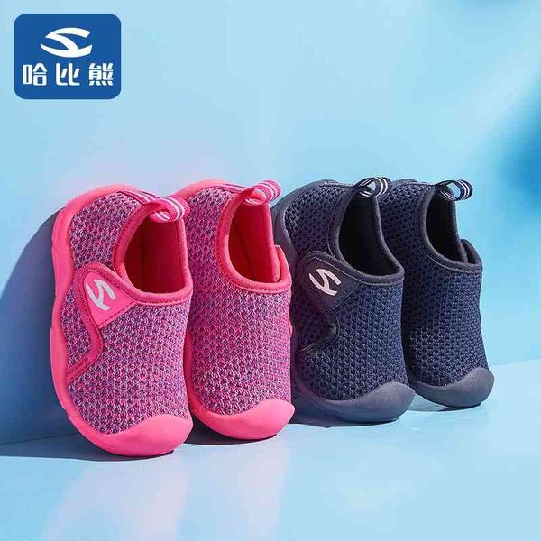 

new girls' soft sole children's double layer mesh breathable boys' baotou shoes in spring 2021