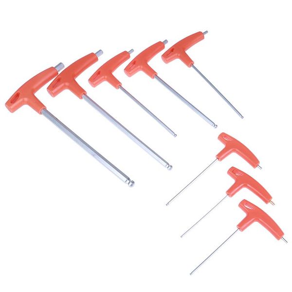 

hand tools 1pc 2-10mm metric t shape handle allen wrench ball end hex key long arm