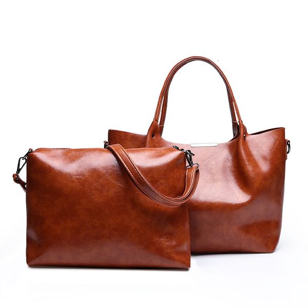 

messenger bags messenger bags2021 women's handbag fashion two piece oil leather one shoulder messenger bag